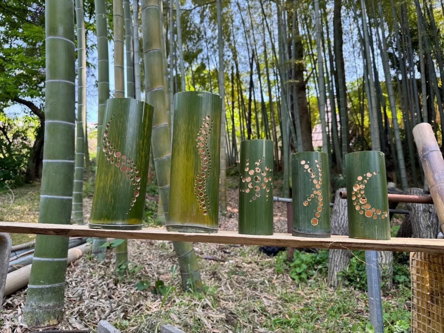 自分だけの竹灯籠をつくろう